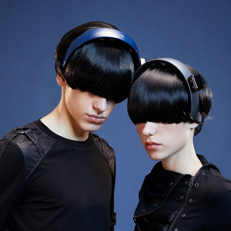 Hands-Free Vital Massage H1 Fashion Hairband Head Massager Standard- Slim & Lightweight, 11 Vibrating Heads, 5 Modes, 3 Intensit