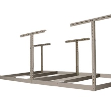 Adjustable Ceiling Racking System: Heavy Duty Black Wall Shelf 96 Inch Overhead Garage Storage Rack with Wire Decking