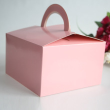 pink colored cake box