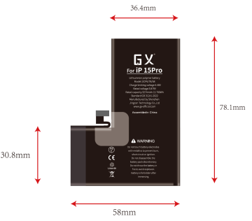 GX for Apple 15Pro with standard capacity battery