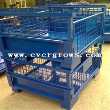 Steel Foldable And Collapsible Galvanized Cage Pallet