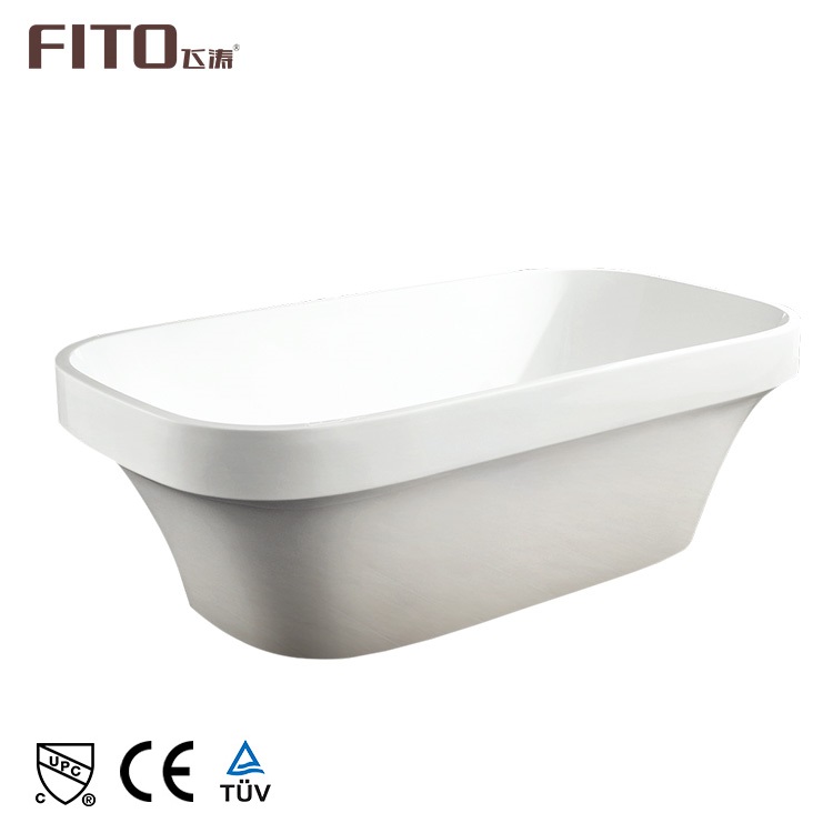 Clear Acrylic Square Bathroom Small Freestanding Soaking Bathtub Bath Tub