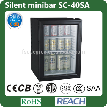 SC-40SA 40L mini showcase, 40L minibar with glass door,40L mini fridge showcase