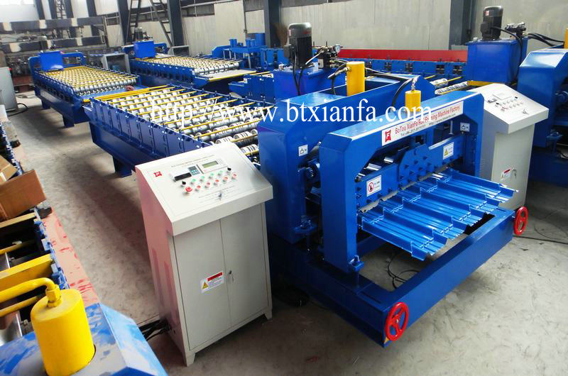 Glazed Steel Roof Tile Roll Forming Machine