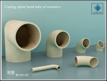 Ceramic of sprue bend tube casting