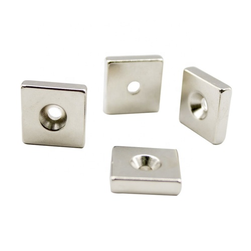 Block Neodymium magnet with Countersunk screw hole