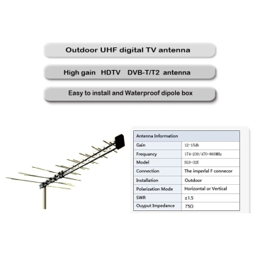 TV Antenna 32 Element Log Periodic Outdoor UHF VHF FM