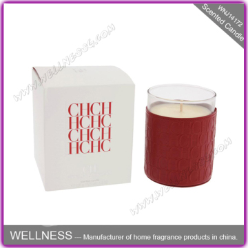 luxury scented red glass jar candles