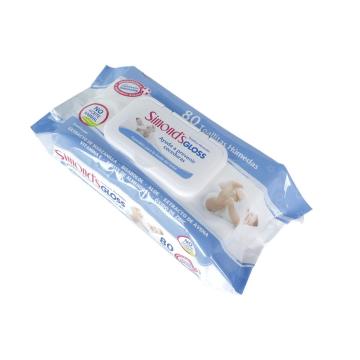 Lingettes humides jetables biodégradables pour bébés OEM de nettoyage doux