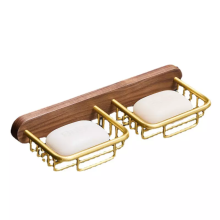 Bamboo Wood Soap Dish Holder - Custom Logo Square Shape