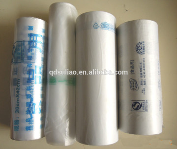 biodegradable flat bag on roll food grade thin bag on roll with paper core