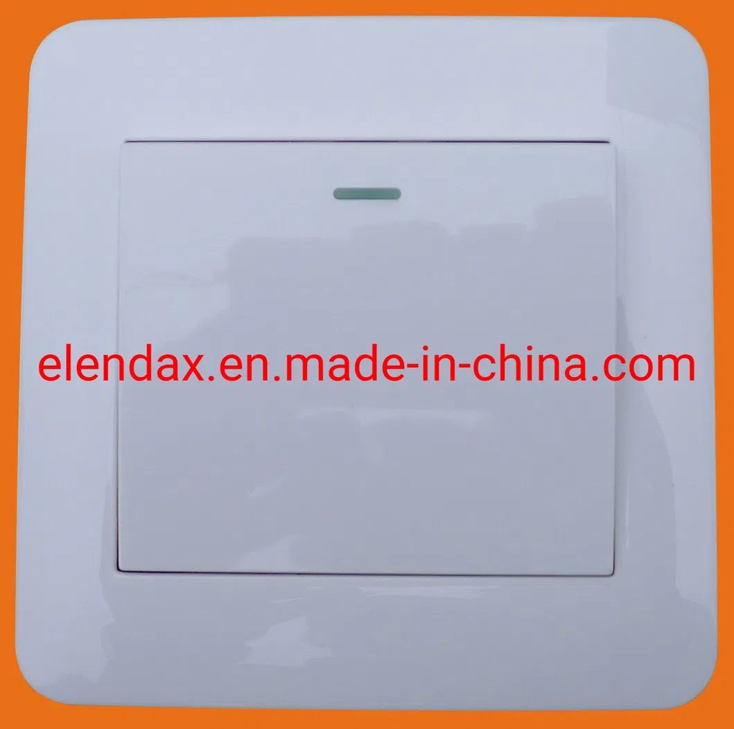 Nordic Minimalist Style Wall Panel Switch Big Button Plastic White Switch