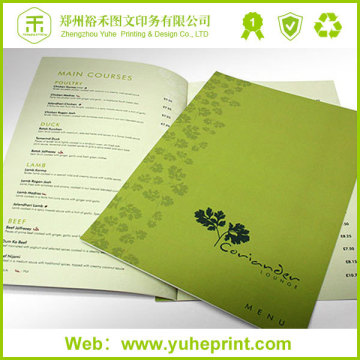 2015 restaurant new fashion design western food menu