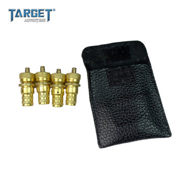 High-Quality Brass Tuff Stuff Tire Deflator Kit - 4 Items with Bag