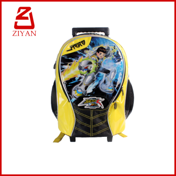 Customized polyester backpacks trolley boy bag