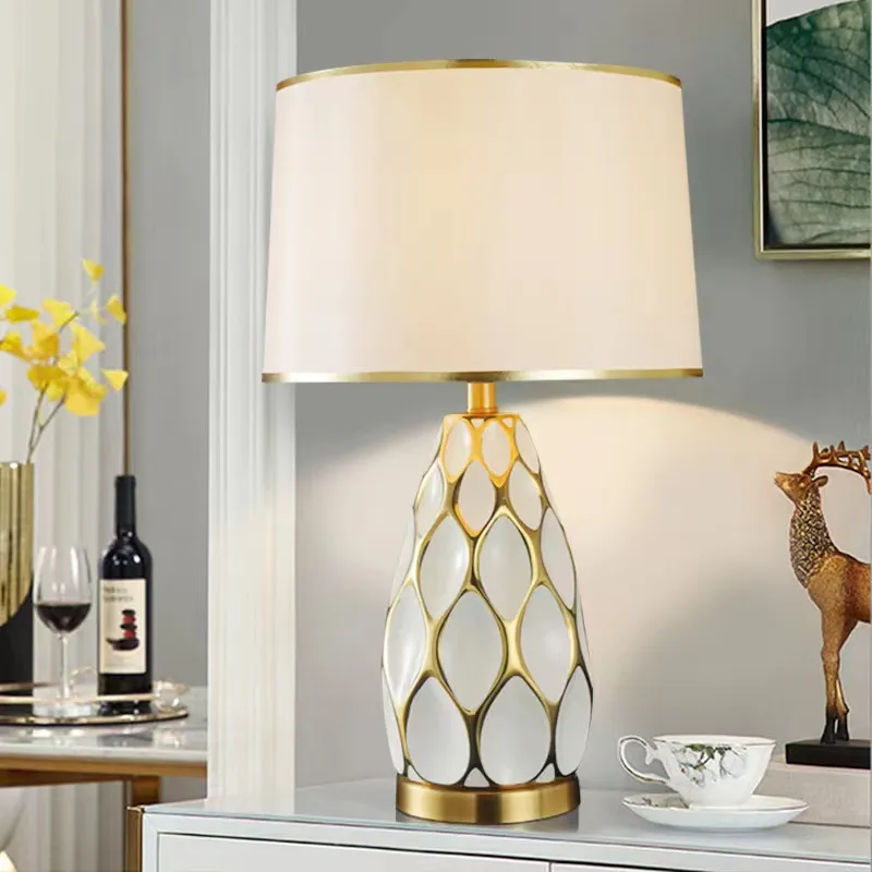 Elegant Ceramic Table Lamp for Cozy Bedroom Lighting