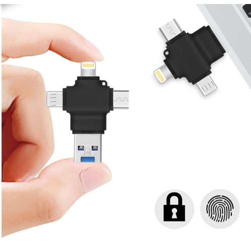 4-in-1 USB-kaartlezer + flashstation