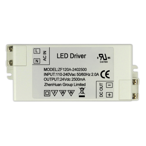 60W 24V 2.5A Transformator Driver Lampu LED Putih