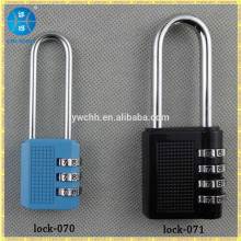 New design long shackle padlock long com combination padlock