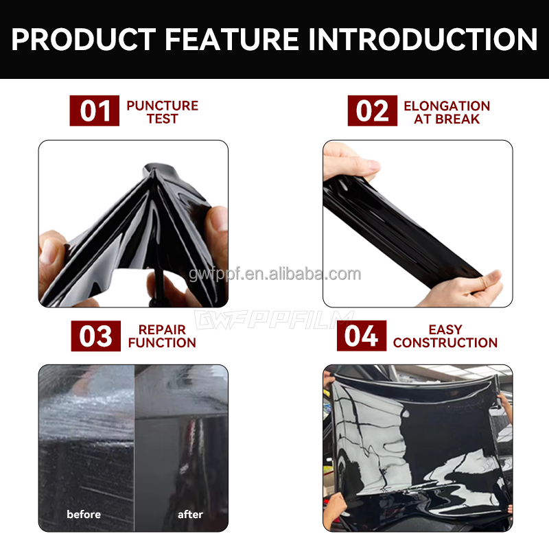 Película de protección de pintura negra de brillo súper brillante