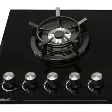 Cooktop a gás com tampo de vidro 5