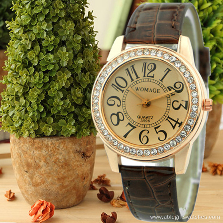 Rhinestone Quartz Watch for Women