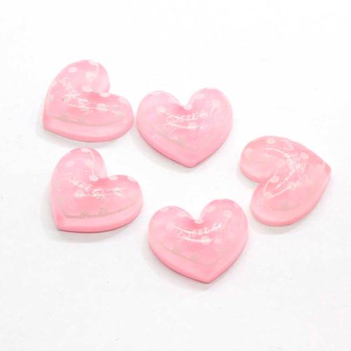 Valentine's Day Pink Color Heart Flat back Resin Cabochons Scrapbooking DIY Jewelry Craft Decoration Accessories