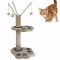 Gato Scratcher árvore, feita de tecido de carpete, decorado com folhas, disponíveis na cor cinza