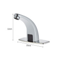 Chrome Polished Curved Sensor Basin Faucet