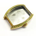 Lady's Tonneau shape watch case with diamond setting