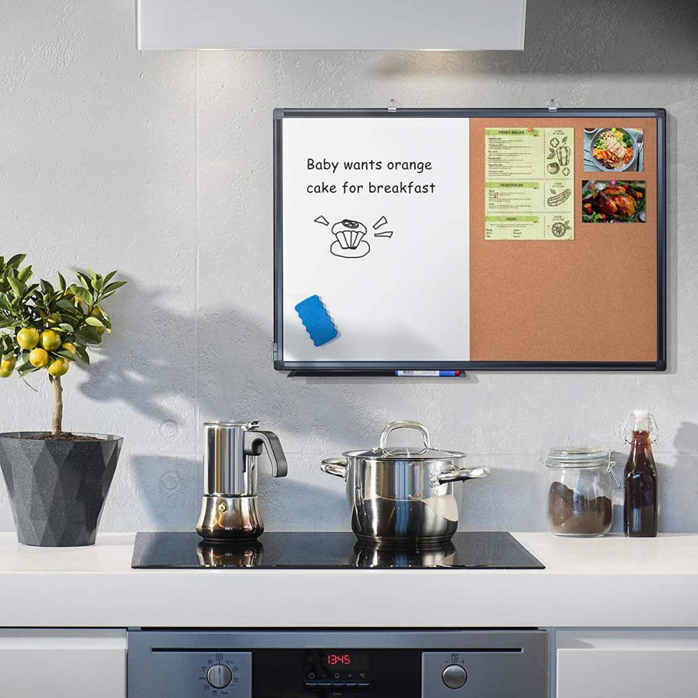 White Message Board with Black Frame White Message Board with Black Frame