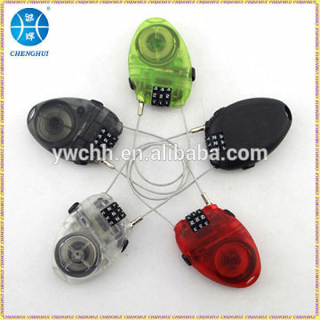 Flexible Retractable steel cable lock bicycle lock for lockers SKI cable lock