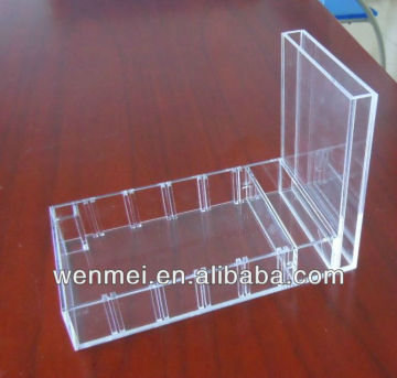 Acrylic blister card box with leaflet pocket