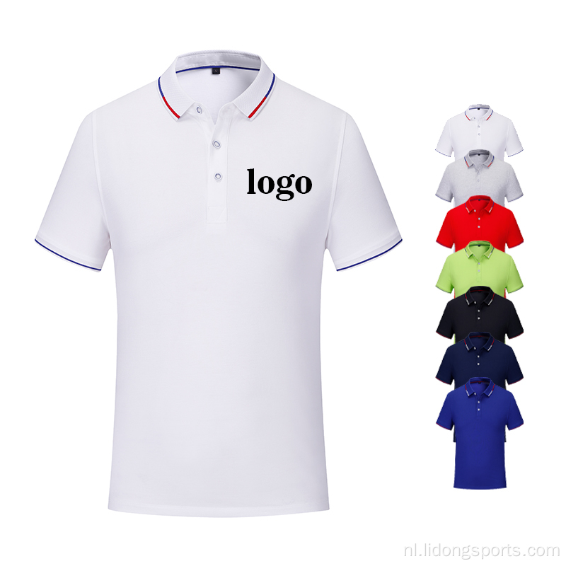 Zomer personaliseerbaar snel droge unisex blanco poloshirt