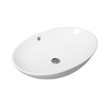Modern Oval Dressing Table Sink - Minimalist White Ceramic Bathroom Fixture