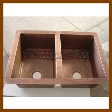 Cheap Copper Kitchen Sink Double bowls Kitchen copper sink