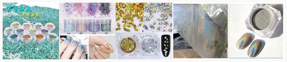 2019 bulk! Aurora mermaid pigment flakes / Transparent chameleon flakes with mirror effect best for cosmetic, Nail Art