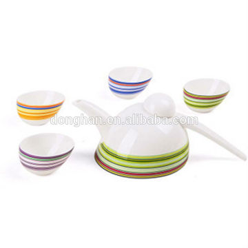 high quality modern design ceramic Tea Set teapot and tea cup set,