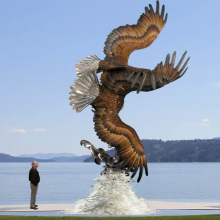 Antique Bronze Eagle Sculptures