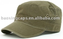 vintage military cadet fashion cap with enzyme washed