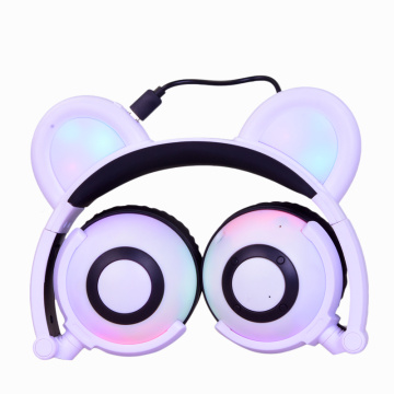 Cuffie Bluetooth Panda Ear incandescente con Micro