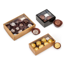 Custom logo printed truffle packaging chocolate box