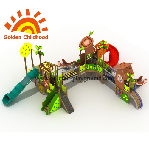 Bridge Green Leaf Amusement Playground Equipment For Sale