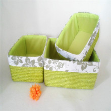 Eco-friendly square toy storage box,straw storage box