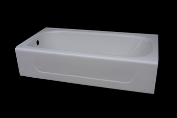 White Color Enamel Cast Iron Bathtub With Apron