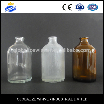 100ml Clear borosilicate glass USP TYPE II III
