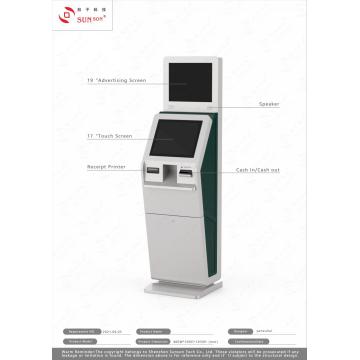 Kios pembayaran tagihan dengan validator tunai