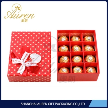 custom chocolate box with paper divider