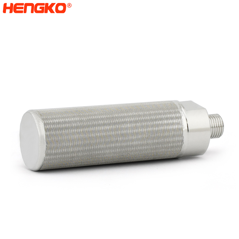 HENGKO Sintered Porous metal tube stainless steel hydraulic pump filter can be used to filter oil gasoline or air filter