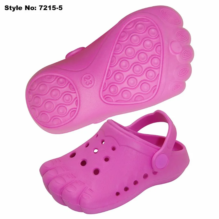 Cute Feet Shape Pink Clogs Sandals for Kids